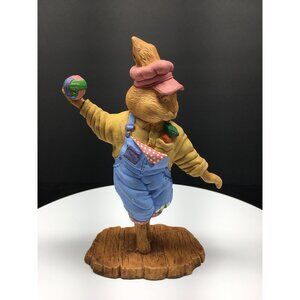Vintage Department 56 Bunny Rabbit Easter Figurine Baseball Player 6" Tall